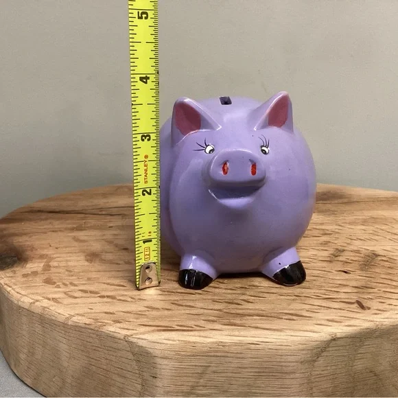 🟣 Purple Piggy Bank in Like New Condition - Cute & Colorful - Picture 13 of 15